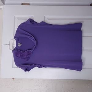 Dress blouse with roses